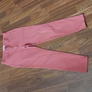 LOFT Salmon High-Waist Ankle Jeans
